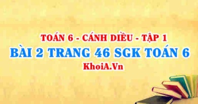 Bài 2 trang 46 SGK Toán 6 tập 1 Cánh Diều